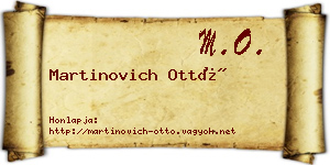 Martinovich Ottó névjegykártya